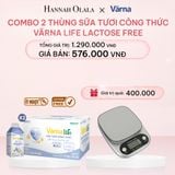  E429_DEAL 7: COMBO 2 THÙNG SỮA TƯƠI CÔNG THỨC VARNA LIFE LACTOSE FREE (24 HỘP X 200ML) 