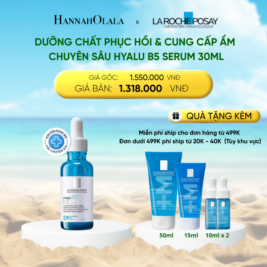  DEAL 7: DƯỠNG CHẤT PHỤC HỒI & CUNG CẤP ĐỘ ẨM CHUYÊN SÂU HYALU B5 SERUM 30ML ([CẢI TIẾN MỚI - 4 LOẠI HA]) 