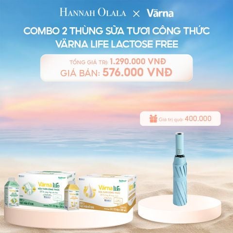  C689_DEAL 7: COMBO 2 THÙNG SỮA TƯƠI CÔNG THỨC VARNA LIFE LACTOSE FREE (24 HỘP X 200ML) 