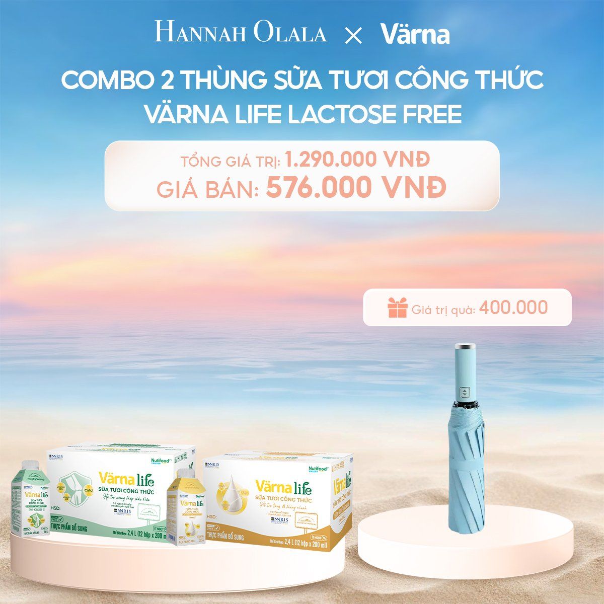  C689_DEAL 7: COMBO 2 THÙNG SỮA TƯƠI CÔNG THỨC VARNA LIFE LACTOSE FREE (24 HỘP X 200ML) 