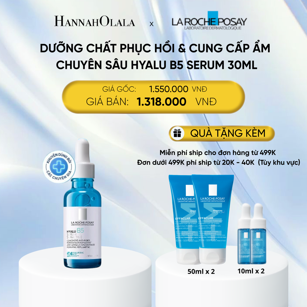  DEAL 7: DƯỠNG CHẤT PHỤC HỒI & CUNG CẤP ĐỘ ẨM CHUYÊN SÂU HYALU B5 SERUM 30ML
([CẢI TIẾN MỚI - 4 LOẠI HA]) 
