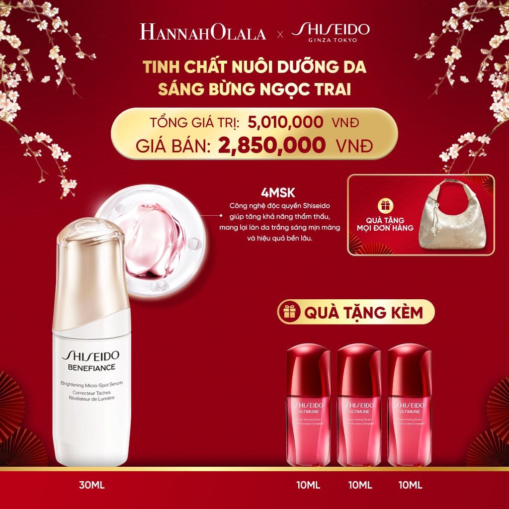  DEAL 7: TINH CHẤT (SERUM) DƯỠNG DA SHISEIDO BENEFIANCE BRIGHTENING M S SERUM 30ML 