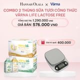  E429_DEAL 7: COMBO 2 THÙNG SỮA TƯƠI CÔNG THỨC VARNA LIFE LACTOSE FREE (24 HỘP X 200ML) 