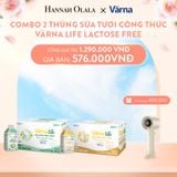  A901_DEAL 7: COMBO 2 THÙNG SỮA TƯƠI CÔNG THỨC VARNA LIFE LACTOSE FREE (24 HỘP X 200ML) 