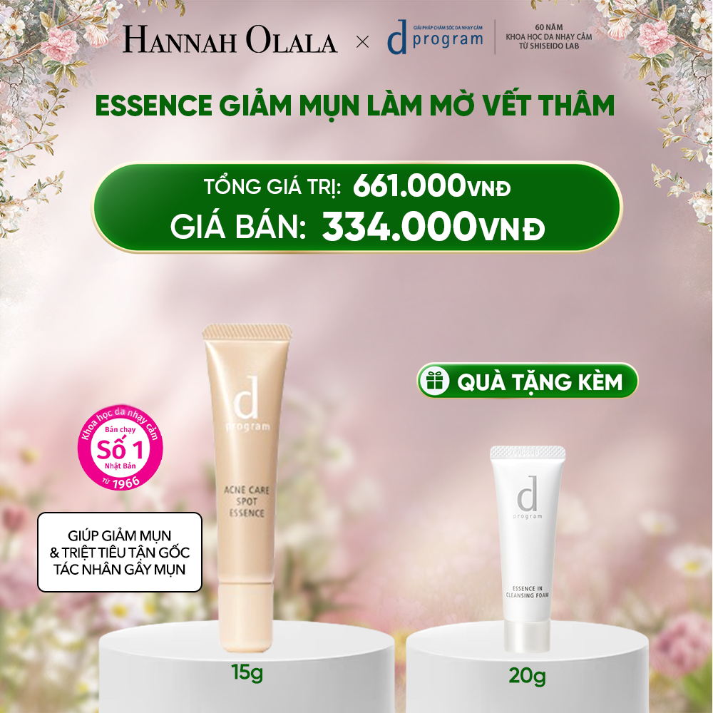  DEAL 7: ESSENCE GIẢM MỤN VÀ LÀM MỜ VẾT THÂM D PROGRAM ACNE CARE SPOT ESSENCE 15G 