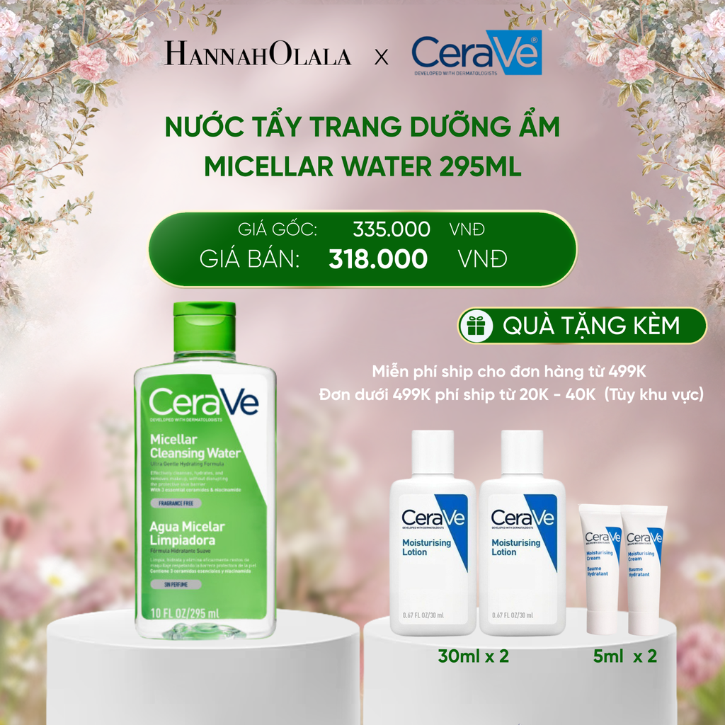  DEAL 6 NƯỚC TẨY TRANG DƯỠNG ẨM MICELLAR WATER 295ML 
