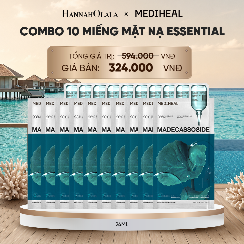  MEDIHEAL MẶT NẠ ESSENTIAL MASK 24ML (COMBO 10 MIẾNG) BẤT KỲ_ D1591 