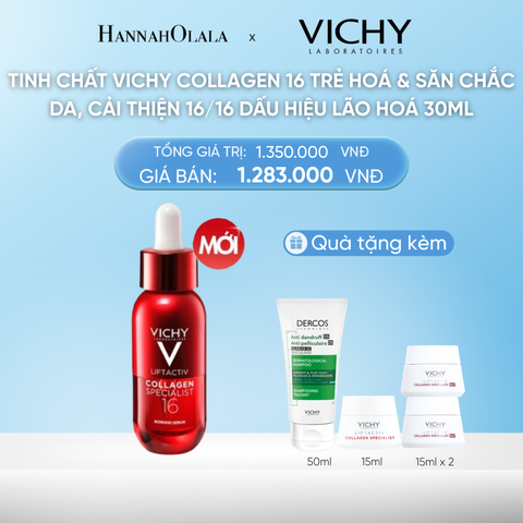  DEAL 7 TINH CHẤT VICHY COLLAGEN 16 TRẺ HOÁ & SĂN CHẮC DA, CẢI THIỆN 16/16 DẤU HIỆU LÃO HOÁ 30ML 