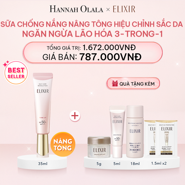  E122_DEAL 26: SỮA CHỐNG NẮNG NÂNG TÔNG ELIXIR DAY CARE REVOLUTION TONE UP 35ML 