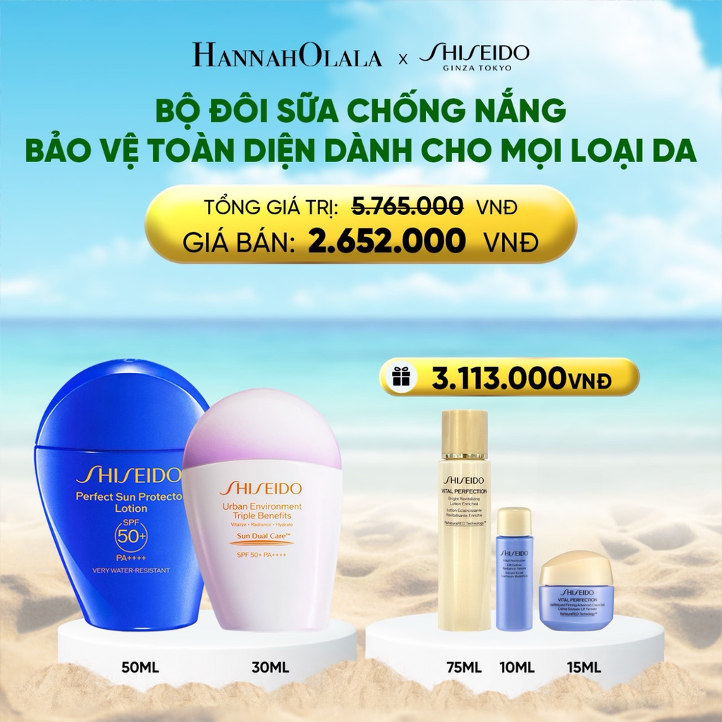  BỘ ĐÔI CHỐNG NẮNG BẢO VỆ DA TỪ MỌI GÓC ĐỘ VÀ NGĂN NGỪA LÃO HÓA - DEAL 7 