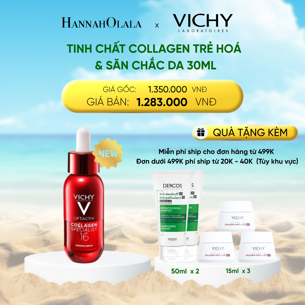  DEAL 7: TINH CHẤT VICHY COLLAGEN 16 TRẺ HOÁ & SĂN CHẮC DA, CẢI THIỆN 16/16 DẤU HIỆU LÃO HOÁ 30ML 