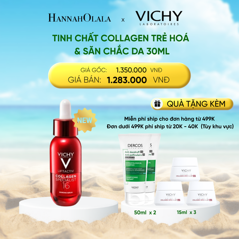  DEAL 7: TINH CHẤT VICHY COLLAGEN 16 TRẺ HOÁ & SĂN CHẮC DA, CẢI THIỆN 16/16 DẤU HIỆU LÃO HOÁ 30ML 