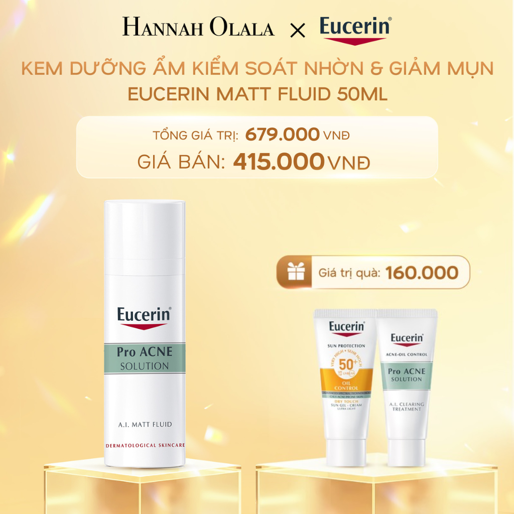  C819_DEAL 7: KEM DƯỠNG ẨM KIỂM SOÁT NHỜN & GIẢM MỤN EUCERIN MATT FLUID 50ML 