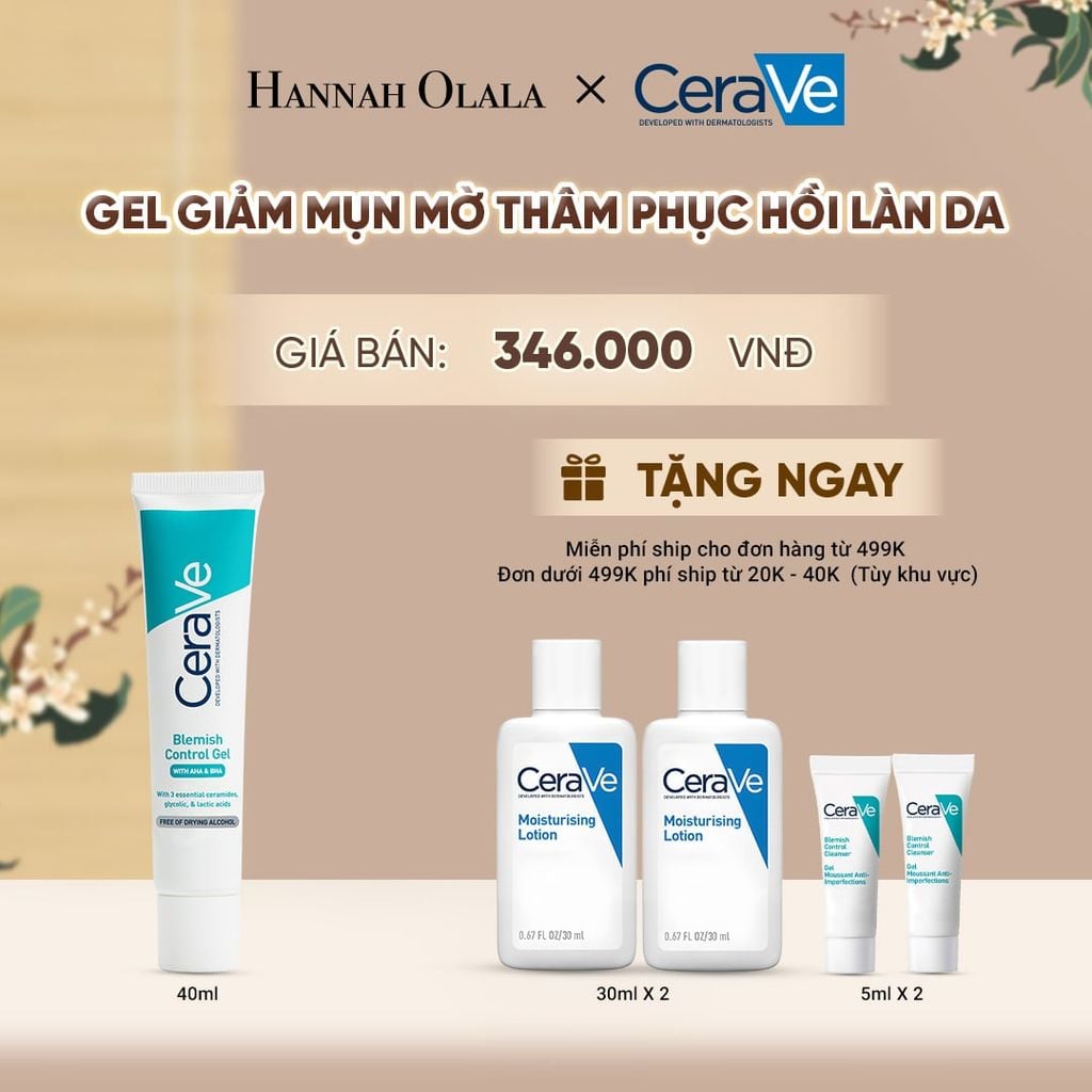  GEL GIẢM MỤN MỜ THÂM PHỤC HỒI LÀN DA CERAVE BLEMISH CONTROL GEL 40ML - A917 