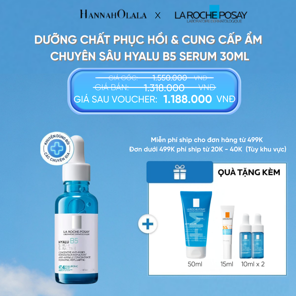  D14: FD DEAL 7: DƯỠNG CHẤT PHỤC HỒI & CUNG CẤP ĐỘ ẨM CHUYÊN SÂU HYALU B5 SERUM 30ML([CẢI TIẾN MỚI - 4 LOẠI HA]) 
