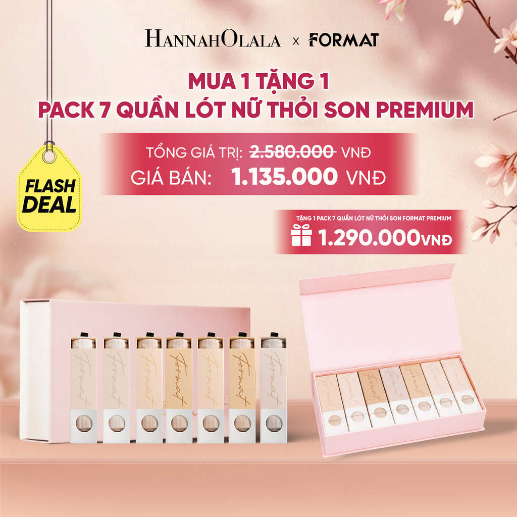  MUA 1 TẶNG 1 PACK 7 QUẦN LÓT NỮ THỎI SON FORMAT PREMIUM - MÀU BE MIX - 10005582-SỐ LƯỢNG GIỚI HẠN _ DEAL 7 - A1687 