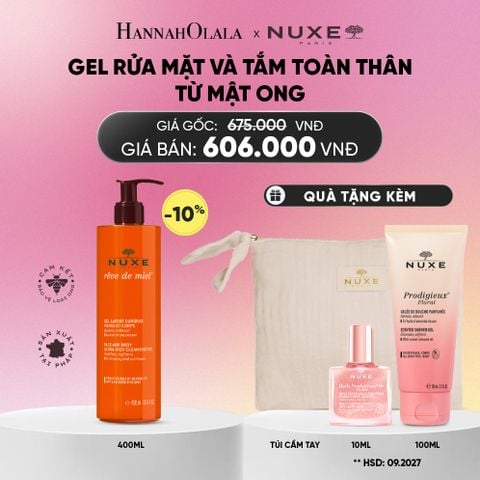  GEL RỬA MẶT VÀ TẮM TOÀN THÂN TỪ MẬT ONG NUXE REVE DE MIEL 400ML_A909 
