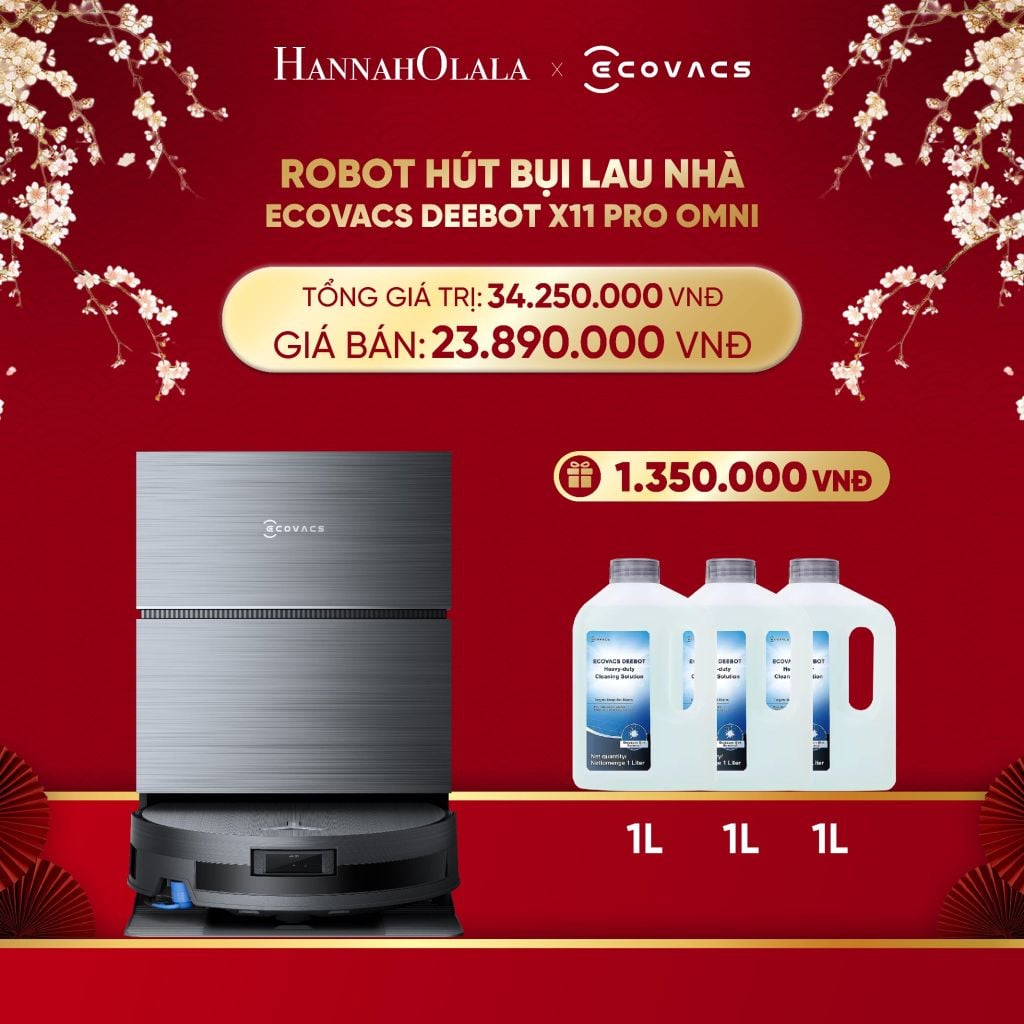  DEAL 7: ROBOT HÚT BỤI LAU NHÀ ECOVACS DEEBOT X11 PRO OMNI 