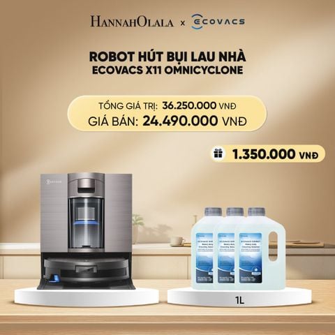  DEAL 8: ROBOT HÚT BỤI LAU NHÀ ECOVACS X11 OMNICYCLONE 
