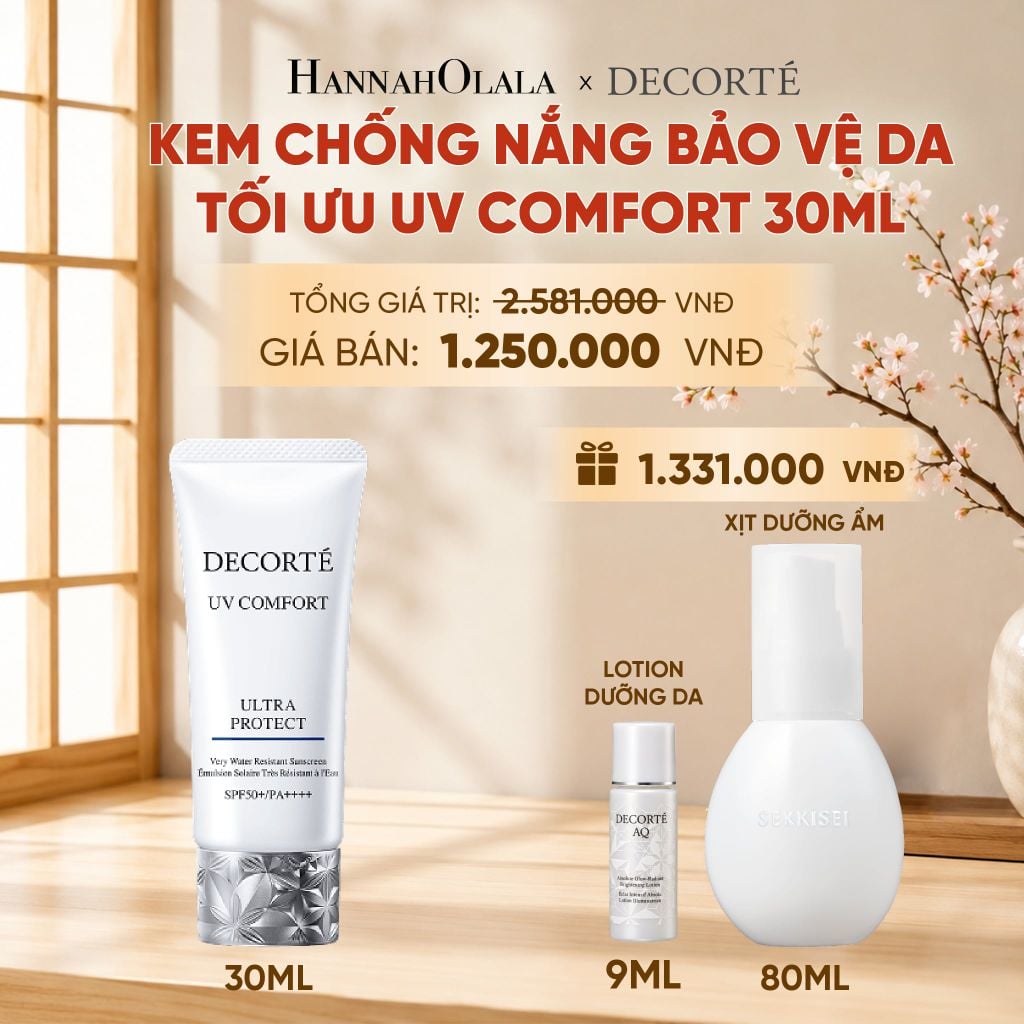  KEM CHỐNG NẮNG DECORTÉ UV COMFORT_KHÔNG NÂNG TÔNG (BẢN MỚI) - B45 