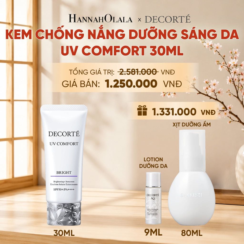  KEM CHỐNG NẮNG DECORTÉ UV COMFORT_KHÔNG NÂNG TÔNG (BẢN MỚI) - B45 