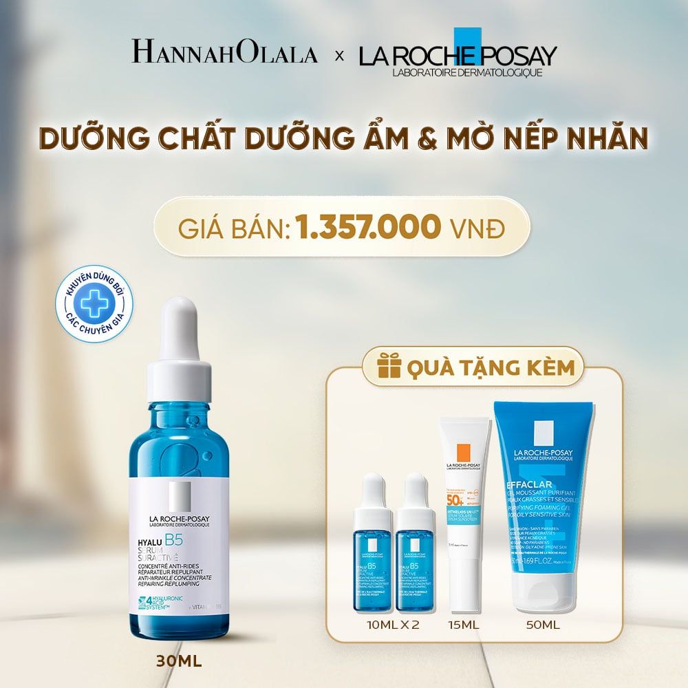  DƯỠNG CHẤT DƯỠNG ẨM & MỜ NẾP NHĂN LA ROCHE-POSAY HYALU B5 30ML - D743 