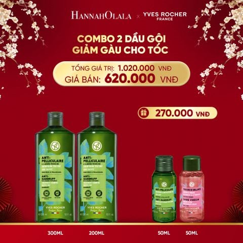  DEAL 8: COMBO 2 DẦU GỘI GIẢM GÀU CHO TÓC TẶNG MINI DẦU GỘI GIẢM GÀU + GIẤM XẢ TÓC BÓNG MƯỢT 