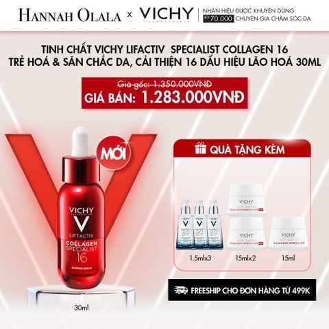  C32_DEAL 7: TINH CHẤT VICHY COLLAGEN 16 TRẺ HOÁ & SĂN CHẮC DA, CẢI THIỆN 16/16 DẤU HIỆU LÃO HOÁ 30ML 