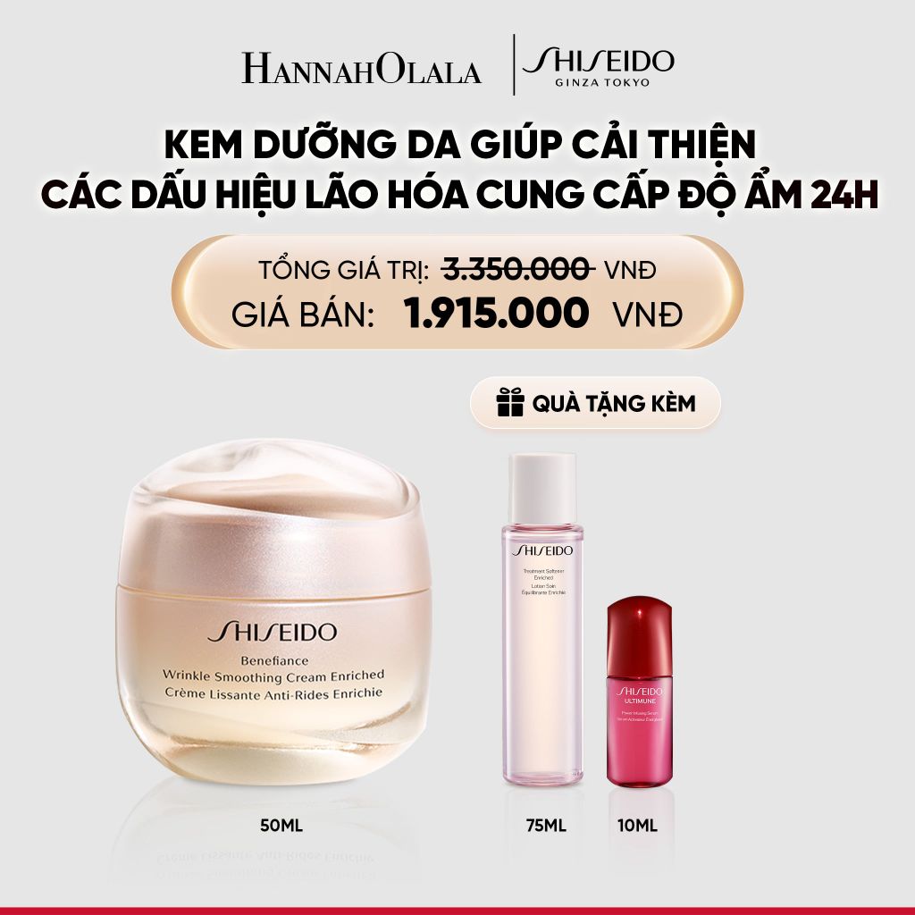  KEM DƯỠNG DA GIÚP CHỐNG LÃO HÓA GIÀU ẨM SHISEIDO BENEFIANCE WRINKLE SMOOTHING CREAM ENRICHED 50ML - DEAL 07 - C99 