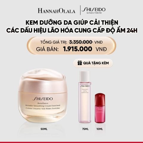  KEM DƯỠNG DA GIÚP CHỐNG LÃO HÓA GIÀU ẨM SHISEIDO BENEFIANCE WRINKLE SMOOTHING CREAM ENRICHED 50ML - DEAL 07 - C99 