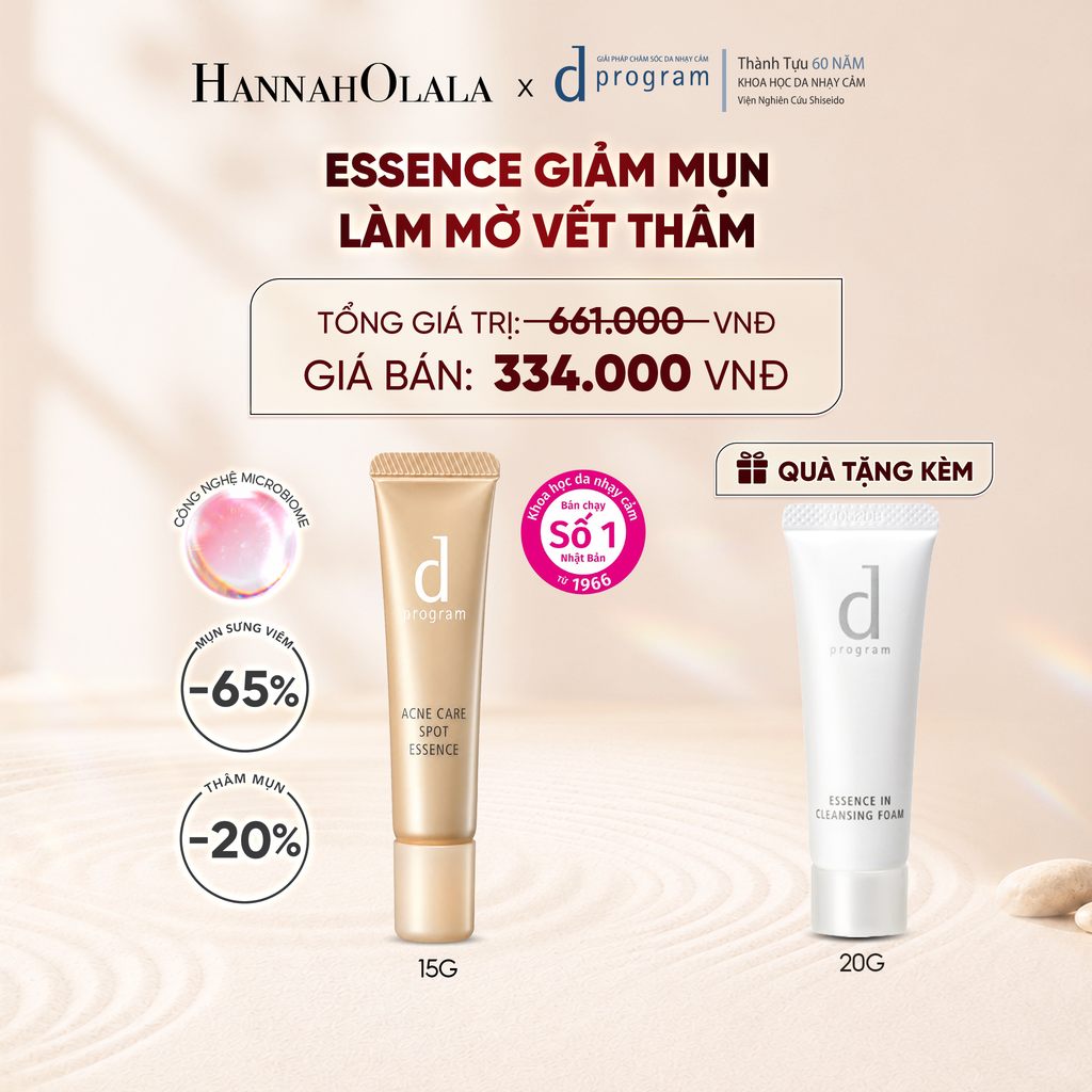  ESSENCE GIẢM MỤN VÀ LÀM MỜ VẾT THÂM D PROGRAM ACNE CARE SPOT ESSENCE 15G - DEAL 7 