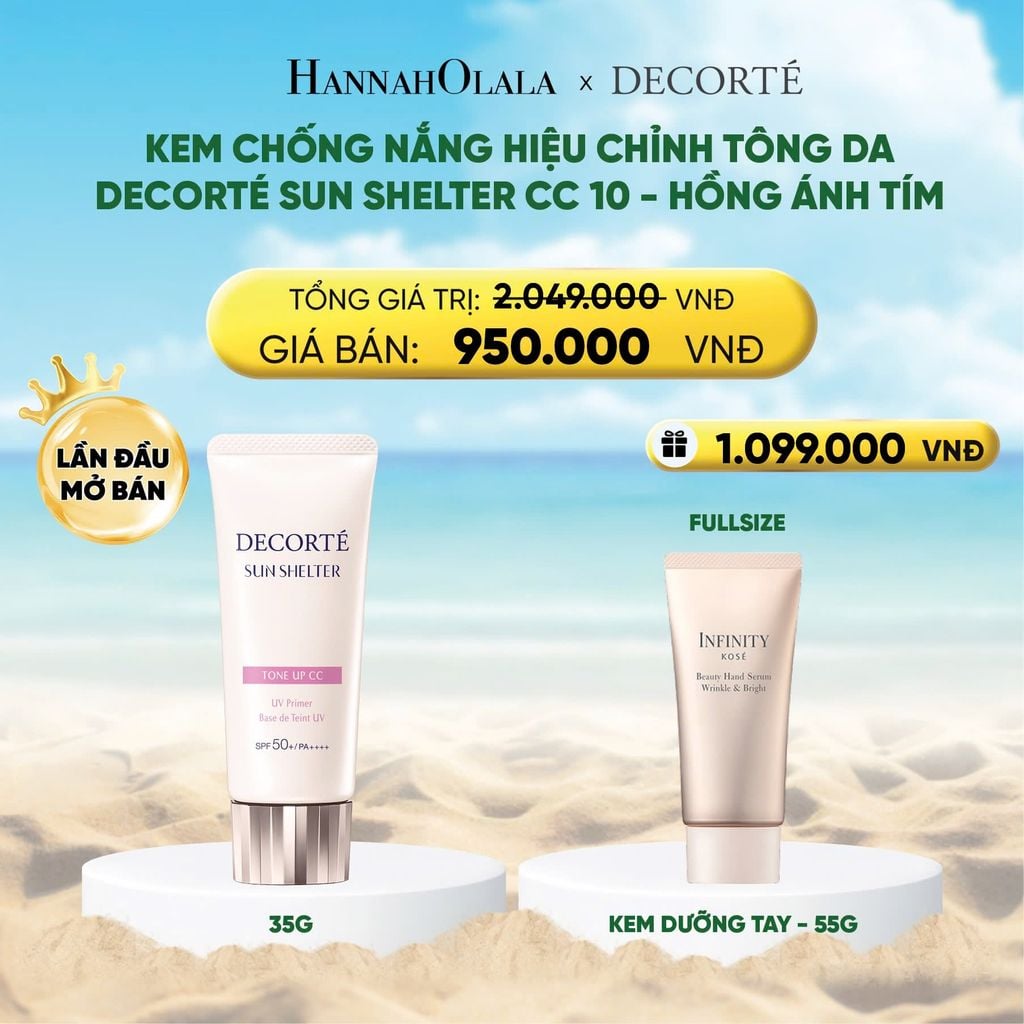  [FLASH DEAL] KEM CHỐNG NẮNG BẢO VỆ DA DECORTÉ SUN SHELTER CC_NÂNG TÔNG 