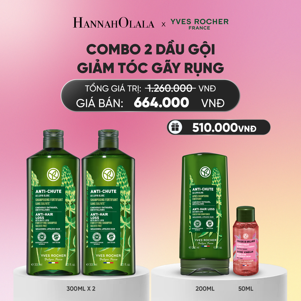  COMBO 2 DẦU GỘI GIẢM TÓC GÃY RỤNG TẶNG DẦU XẢ_A50 