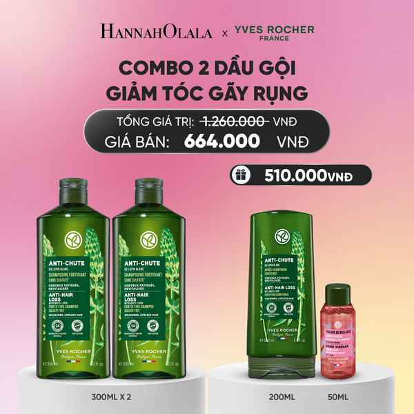  COMBO 2 DẦU GỘI GIẢM TÓC GÃY RỤNG TẶNG DẦU XẢ_A50 