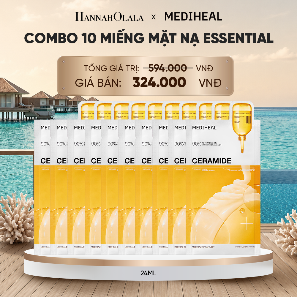  MEDIHEAL MẶT NẠ ESSENTIAL MASK 24ML (COMBO 10 MIẾNG) BẤT KỲ_ D1591 