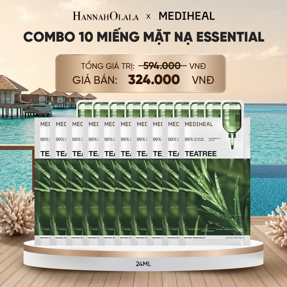  MEDIHEAL MẶT NẠ ESSENTIAL MASK 24ML (COMBO 10 MIẾNG) BẤT KỲ_ D1591 
