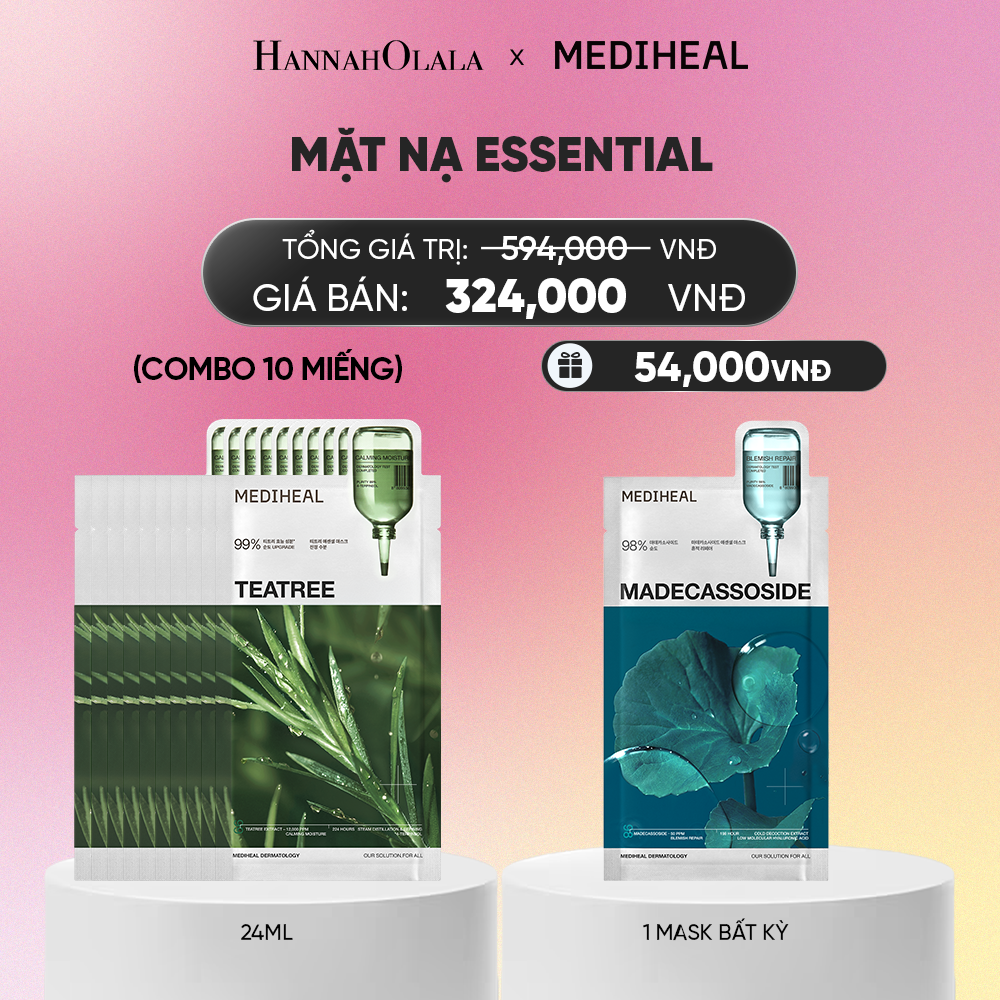  MEDIHEAL MẶT NẠ ESSENTIAL MASK 24ML (COMBO 10 MIẾNG) BẤT KỲ_A1138 
