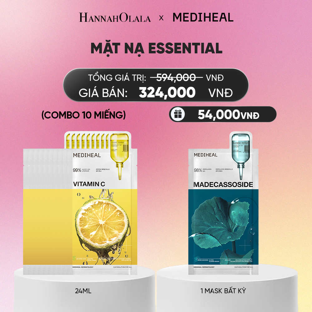  MEDIHEAL MẶT NẠ ESSENTIAL MASK 24ML (COMBO 10 MIẾNG) BẤT KỲ_A1138 