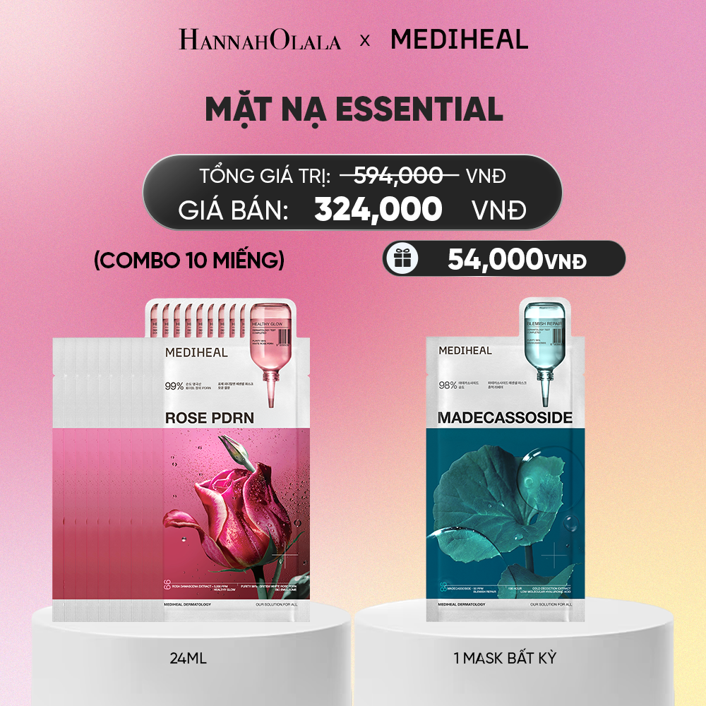  MEDIHEAL MẶT NẠ ESSENTIAL MASK 24ML (COMBO 10 MIẾNG) BẤT KỲ_A1138 