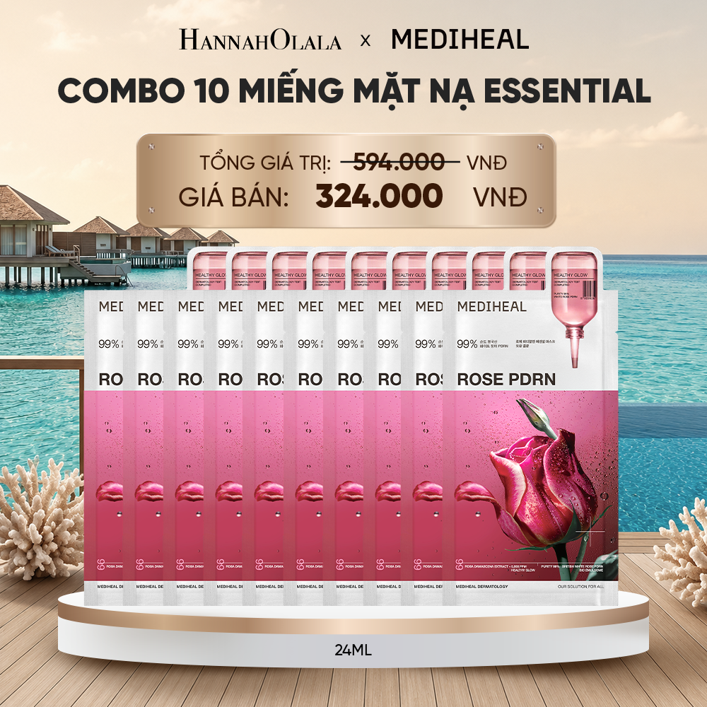  MEDIHEAL MẶT NẠ ESSENTIAL MASK 24ML (COMBO 10 MIẾNG) BẤT KỲ_ D1591 