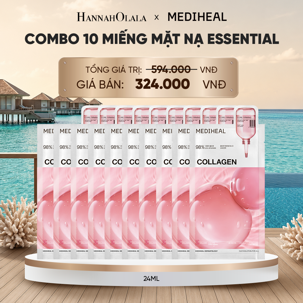  MEDIHEAL MẶT NẠ ESSENTIAL MASK 24ML (COMBO 10 MIẾNG) BẤT KỲ_ D1591 