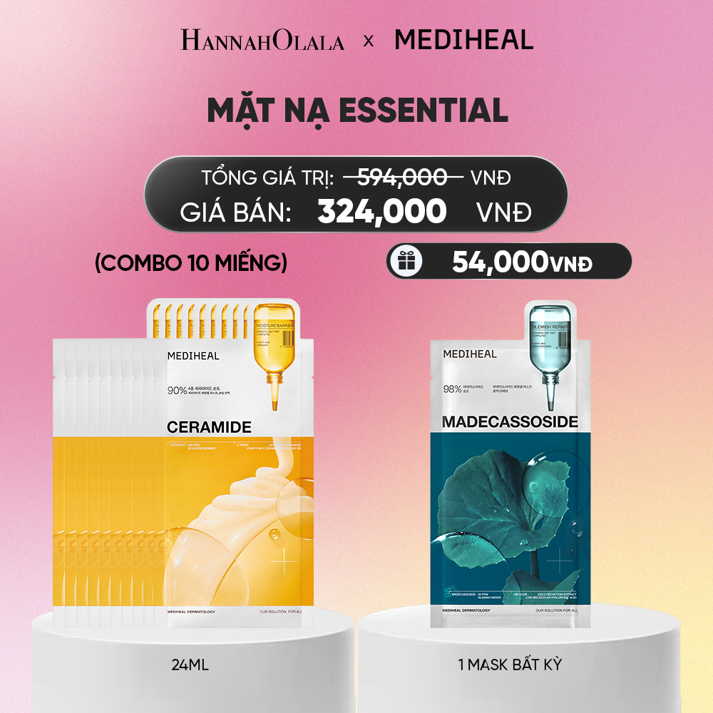  MEDIHEAL MẶT NẠ ESSENTIAL MASK 24ML (COMBO 10 MIẾNG) BẤT KỲ_A1138 