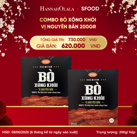  DEAL 07: COMBO BÒ XÔNG KHÓI – VỊ NGUYÊN BẢN 200G 