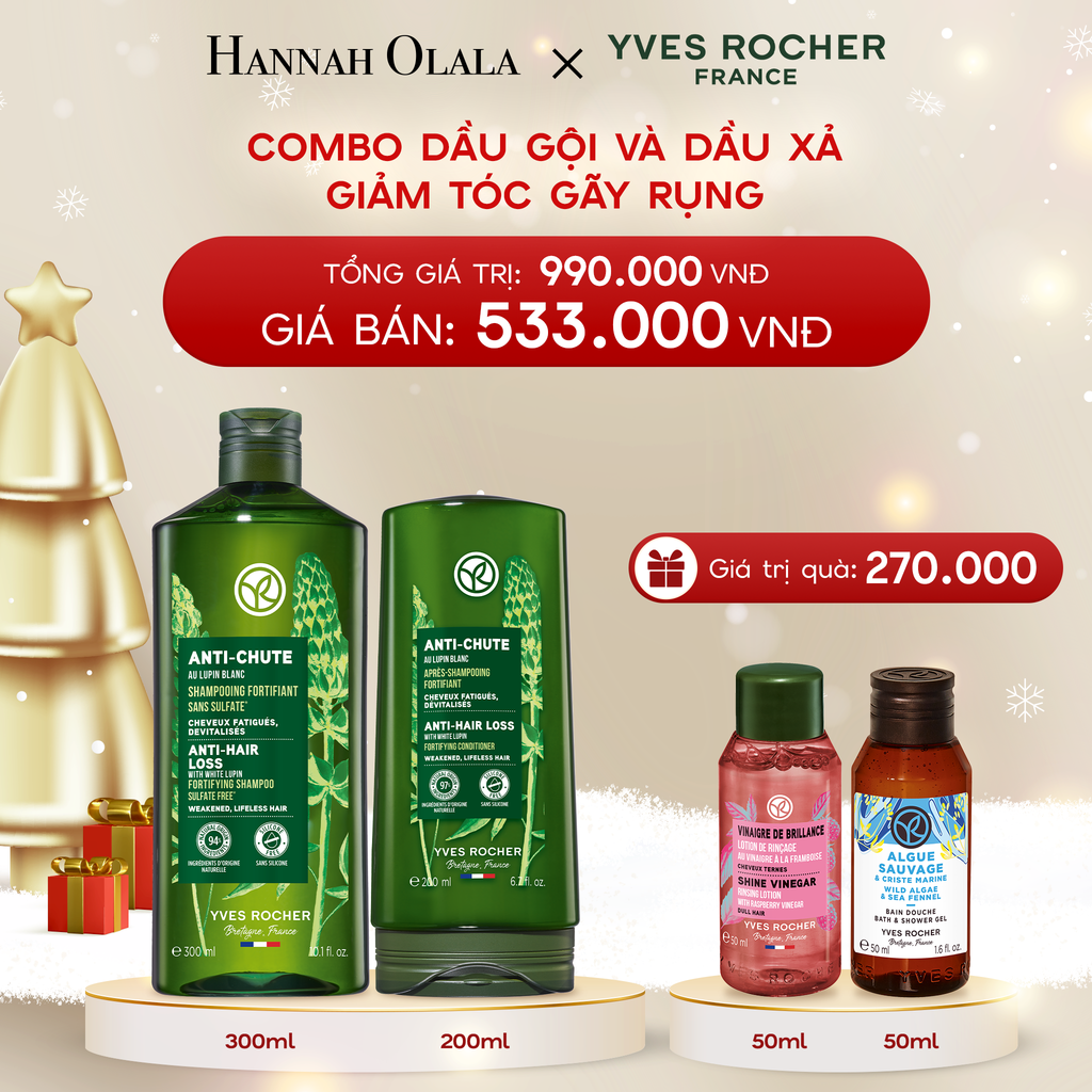  DEAL 7: COMBO DẦU GỘI VÀ DẦU XẢ GIẢM TÓC GÃY RỤNG TẶNG MINI GIẤM XẢ TÓC BÓNG MƯỢT VÀ SỮA TẮM HƯƠNG BIỂN 