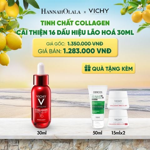  TINH CHẤT VICHY COLLAGEN 16 TRẺ HOÁ & SĂN CHẮC DA, CẢI THIỆN 16/16 DẤU HIỆU LÃO HOÁ 30ML DEAL 7 