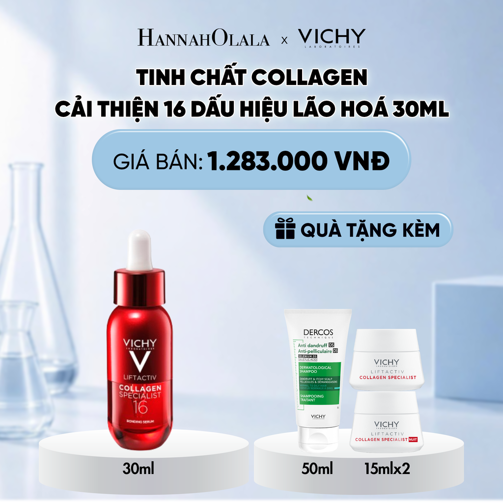  TINH CHẤT VICHY COLLAGEN 16 TRẺ HOÁ & SĂN CHẮC DA, CẢI THIỆN 16/16 DẤU HIỆU LÃO HOÁ 30ML DEAL 7 