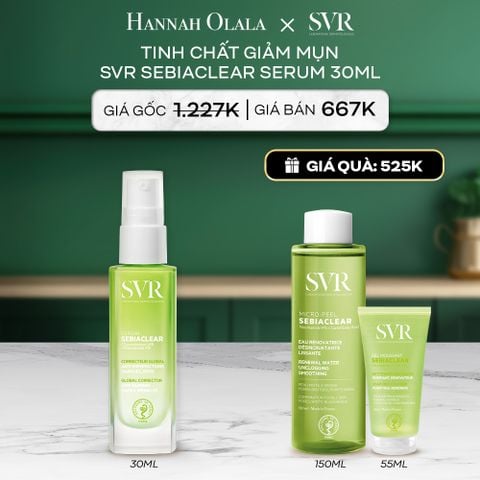  A101_DEAL 07: TINH CHẤT GIẢM MỤN, NGỪA THÂM VÀ MỀM MỊN DA 4 TRONG 1 SVR SEBIACLEAR SERUM 30ML 