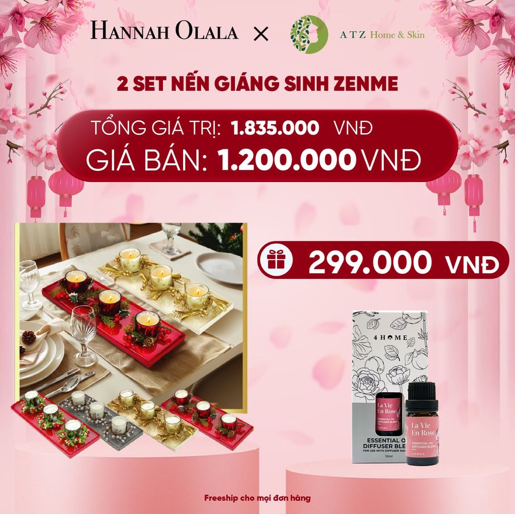 DEAL 8: MUA COMBO 2 SET NẾN GIÁNG SINH ZENME 