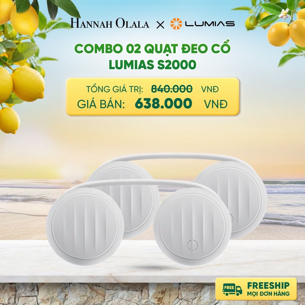  COMBO 02 QUẠT ĐEO CỔ LUMIAS S2000 DEAL 8: 