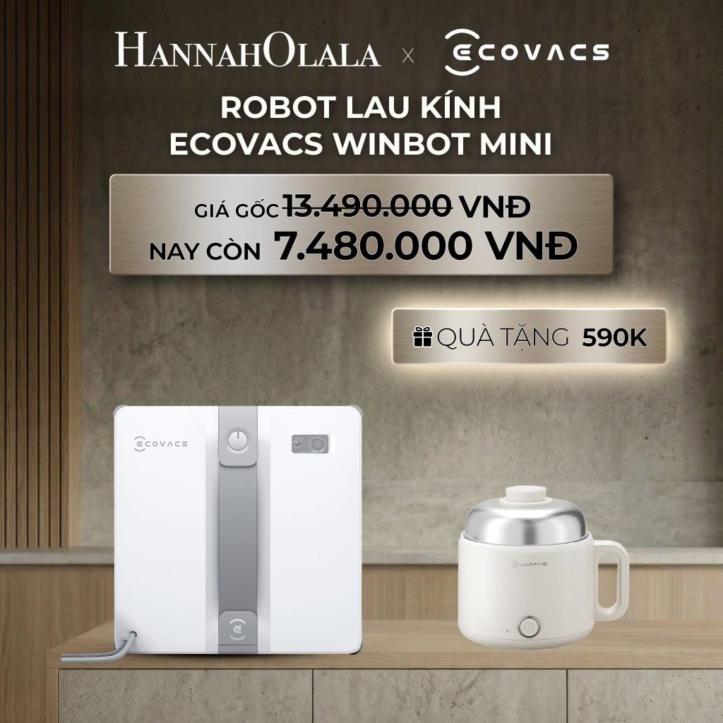  DEAL 8: ROBOT LAU KÍNH ECOVACS WINBOT MINI 